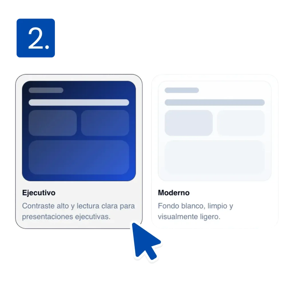 Selecting a report template, accounts and timeframe inside Measurable